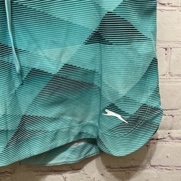 Slazenger Skort Athletic Golf Tennis Activewear Geometric Print‎ Aqua Size xs - Picture 3 of 7